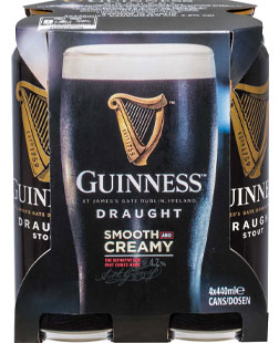 Beim GUINNESS Draught irisches Bier Marken Produkt sparen